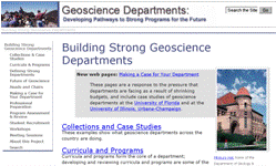 Building Strong Geoscience Departments homepage