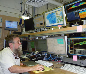 Dale Chayes in Healy computer lab