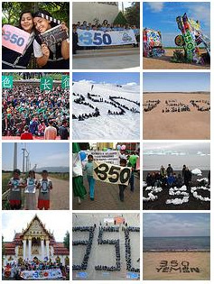 Montage of 350 demonstrators 