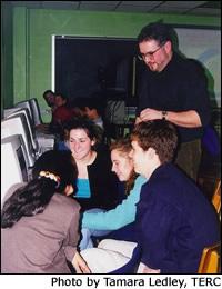 Teacher and students