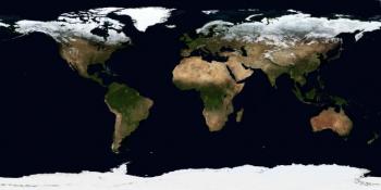 The Earth from space shown as a composite satellite image