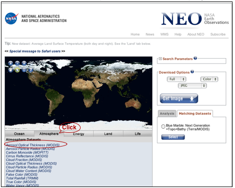 The atmosphere datasets in NEO - width 481 pix