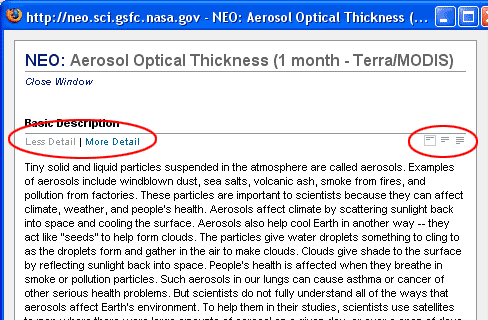 Image of About this dataset page for Aerosol Optical Thickness