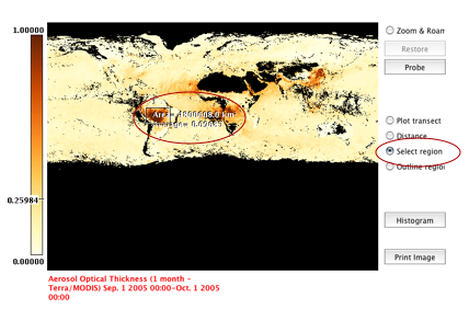 select rectangular region