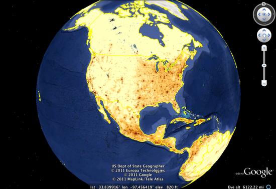 zoomed into USA
