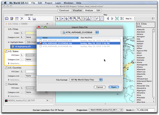 27 import layer from file selected