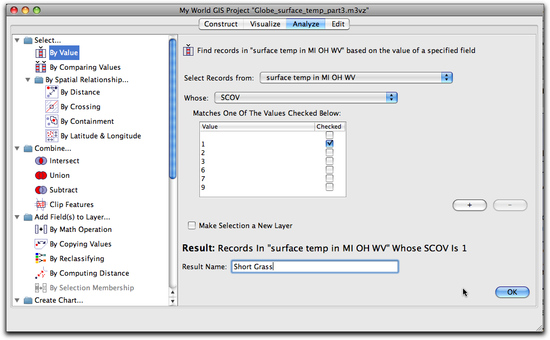 short grass selection dialog