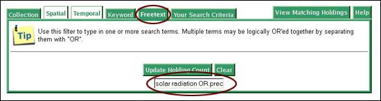 using the freetext filter