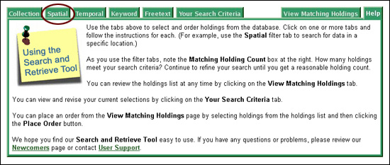 selecting the spatial filter