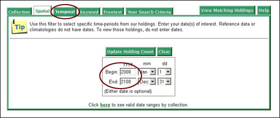 selecting the temporal filter