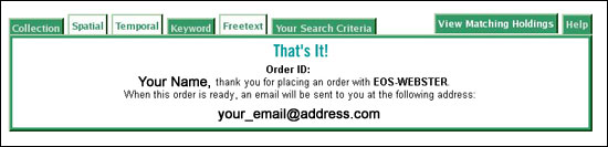 that's all there is to ordering