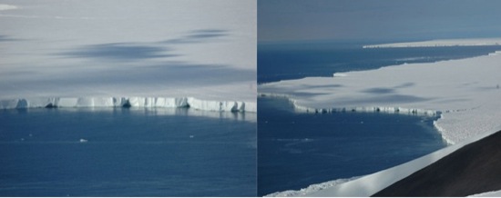 ice shelves