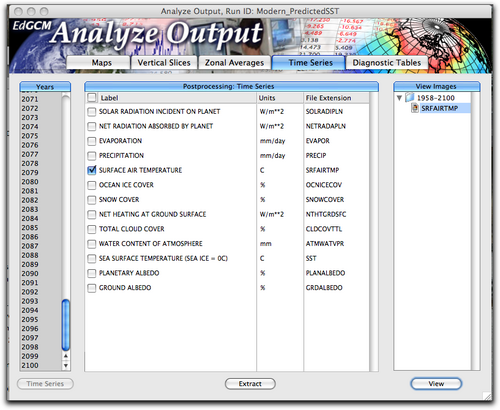 analyze output window temp selects