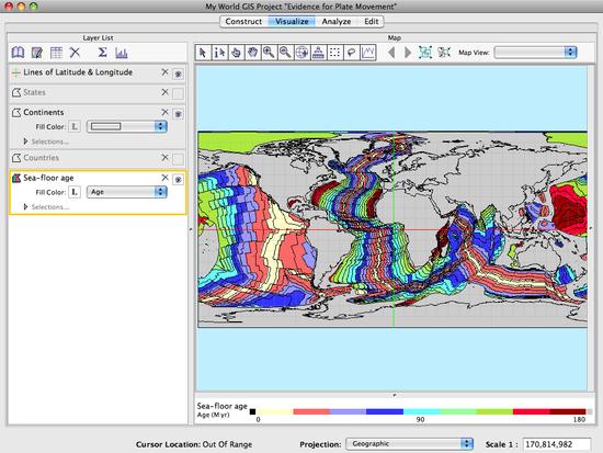 seafloor on and active