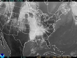Infrared GOES image of the 48 contiguous states.