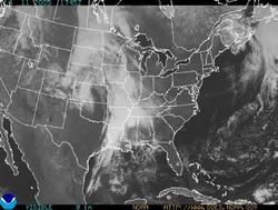 Visible-light GOES image of the 48 contiguous states.