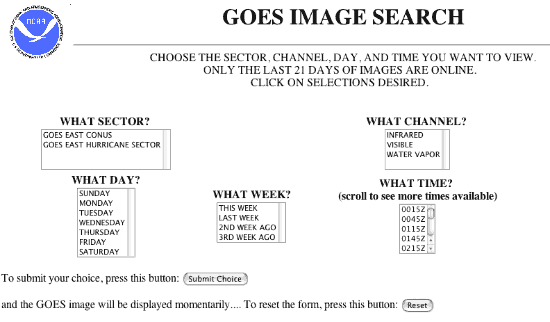 This image shows the blank template you can use to download a GOES image from the 21 day archive.