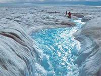 Melt water in greenland