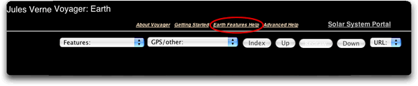 Location of Earth Features Help link