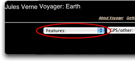 Location of Features menu