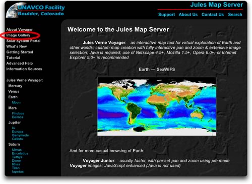 Location of Image Gallery link