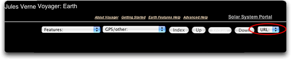 Location of URL Menu