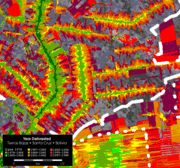 Map showing when areas were deforested