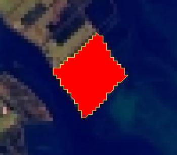 Newest land marked in red