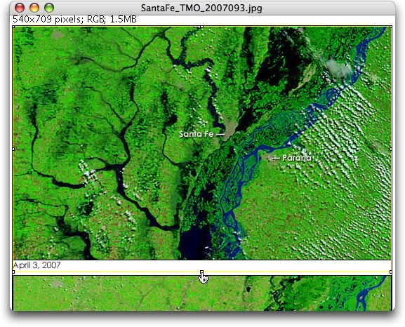 Rectangular selection of top image