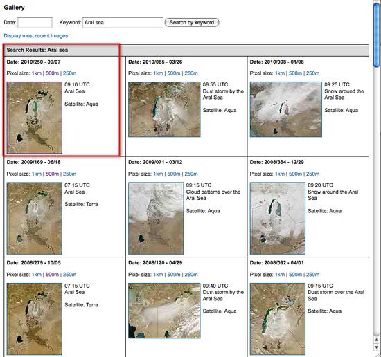 Aral Sea keyword search results