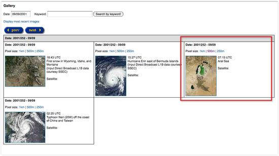 MODIS Images 2001