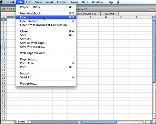 Open Excel