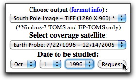 Select TIFF images for the South Pole