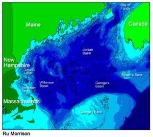 map of the Gulf of Maine region