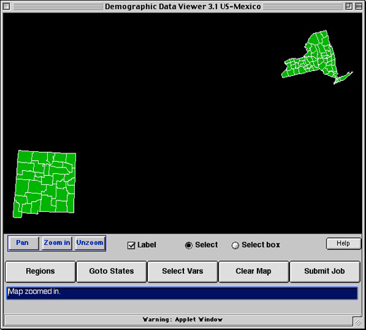Get counties within selected states