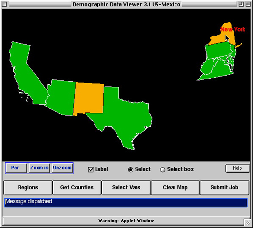 Select New Mexico and New York