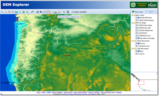 download data for oregon coast