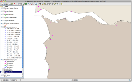 seaside schools on map