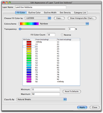 edit appearance window