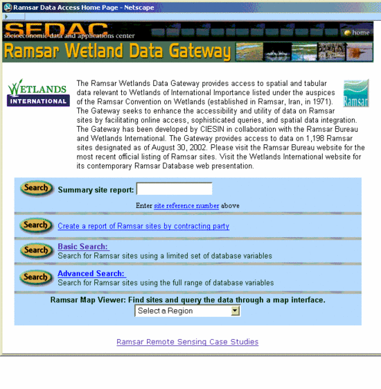 Wetlands Data Gateway Launch