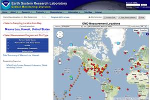 Interactive atmopshereic data visualization 