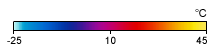 Land Temperature scale