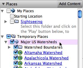highlight watershed layer