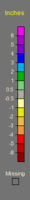 legend for difference in precip data