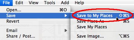 Save to My Places