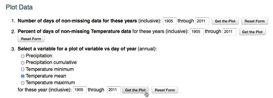 select temperature mean