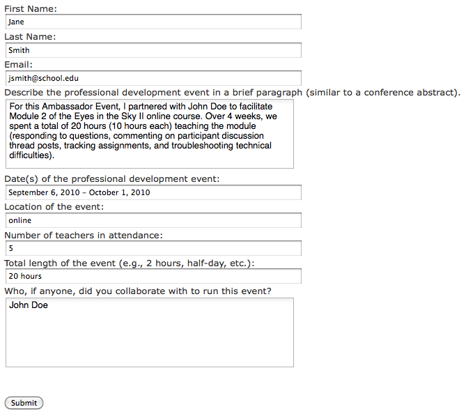 Event Documentation