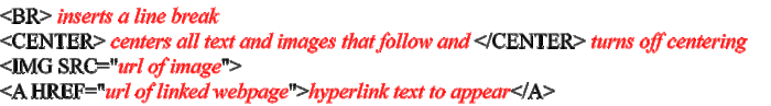 HTML Tags