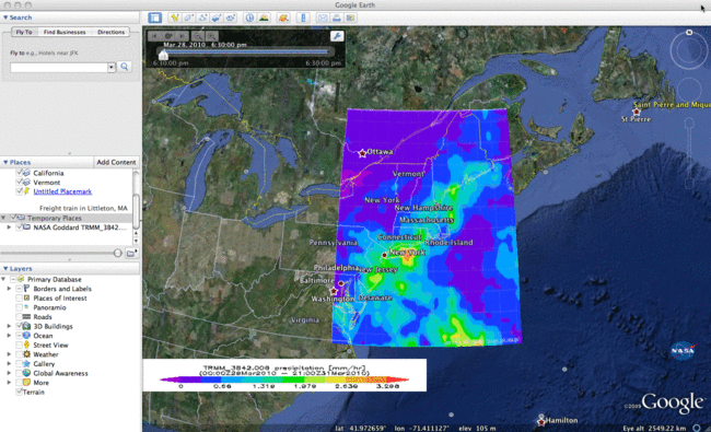 TRMM Data in Google Earth