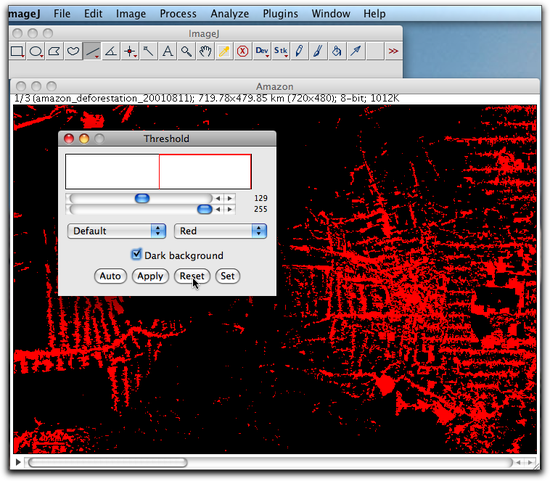 image adjust threshold reset